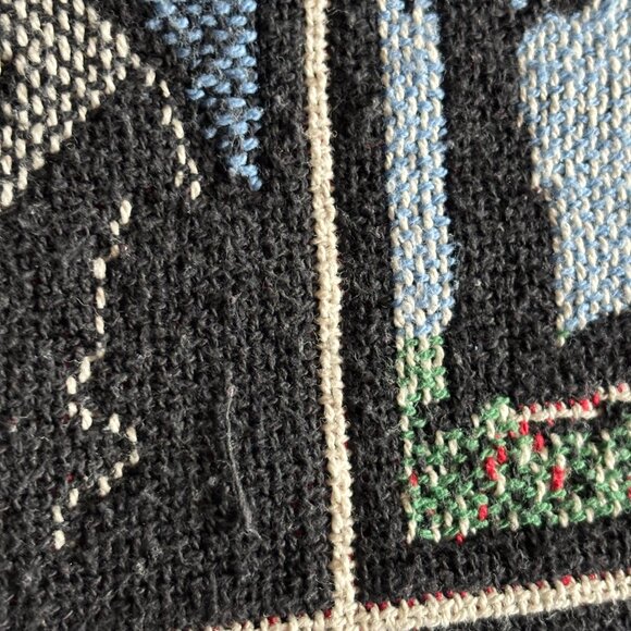 Vintage Goodwin Weavers Lighthouse Themed Fringed Throw - Picture 15 of 15